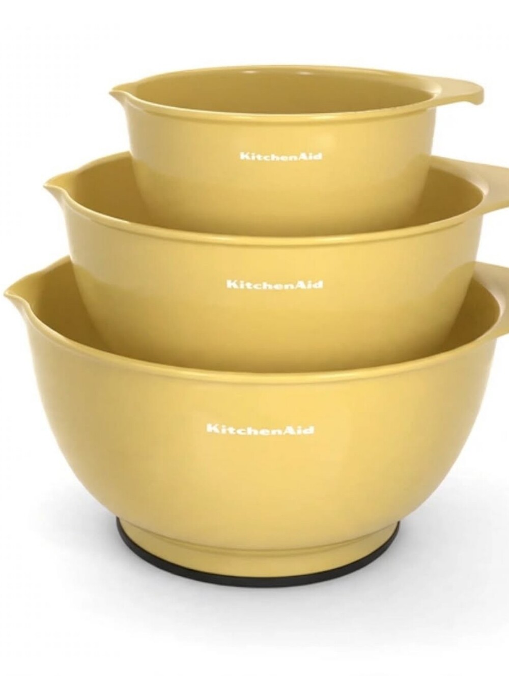 KitchenAid 3 Piece Nesting Mixing Bowl Set Buttercup NIB